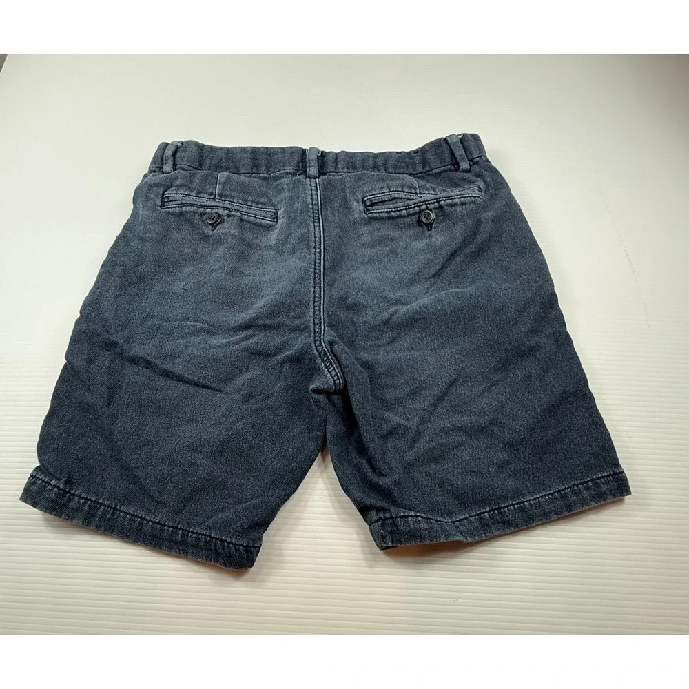 Banana Republic Mens Chino Shorts 34 Dark Wash Blue Stretch Cotton Casual 8.5 In